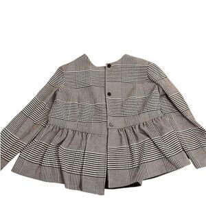 Sejour Houndstooth Peplum Blazer, 16w